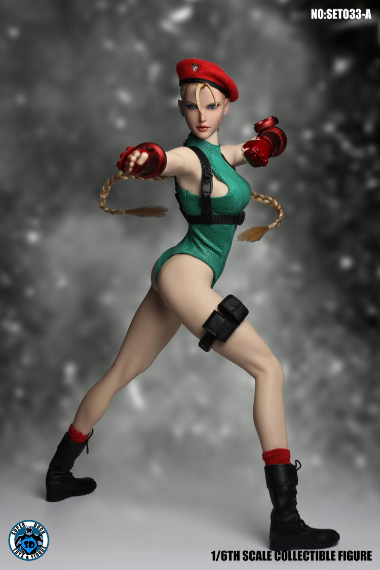 【新品】SUPER DUCK ストリートファイター 1/6スケール 春麗ヘッドと衣装セット チャイナドレス ブルーver.